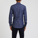Paisley Print Shirt // Blue (XL)