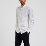 Print Shirt // White + Navy (XL)
