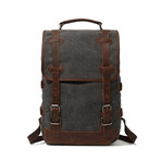 Backpack With Double Large Buckle // Gray