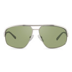 Stargazer Sunglasses // Glass Lenses // Chrome + Green