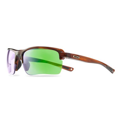 Crux C Sunglasses // Brown Woodgrain + Green Water