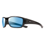 Heading Sunglasses // Shiny Black + Blue Water