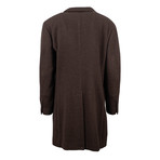 Brunello Cucinelli // Wool Blend DB Overcoat Coat // Brown (Euro: 48)