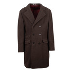 Brunello Cucinelli // Wool Blend DB Overcoat Coat // Brown (Euro: 54)