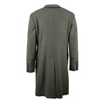 Brunello Cucinelli // Cashmere Wool DB Overcoat // Green + Silver Button (Euro: 50)