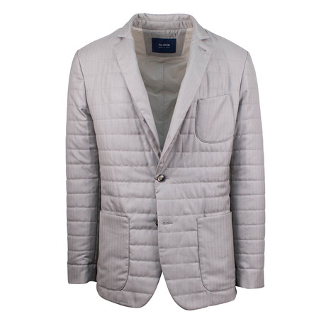 Pal Zileri // Quilted Wool Blend Blazer Jacket // Brown (Euro: 48)