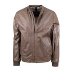 Pal Zileri Concept // Leather Bomber Jacket // Light Brown (Euro: 50)
