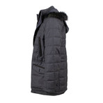 Pal Zileri Concept // Houndstooth Quilted Coat Jacket // Gray (Euro: 52)