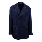 Pal Zileri Sartoriale // Double Breasted Wool Coat // Blue (Euro: 56)