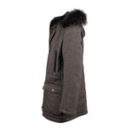 Pal Zileri Concept // Twill Wool Parka Coat Jacket // Brown (Euro: 50)