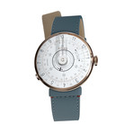 Klokers Quartz // KLOK-08-D1 Rose Gold PVD // Vintage Blue Strap