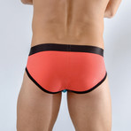 1662 S2 Brief // Black + Turquoise + Coral (S)