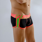 1666 B1 Trunk // Black + Lime + Coral (S)