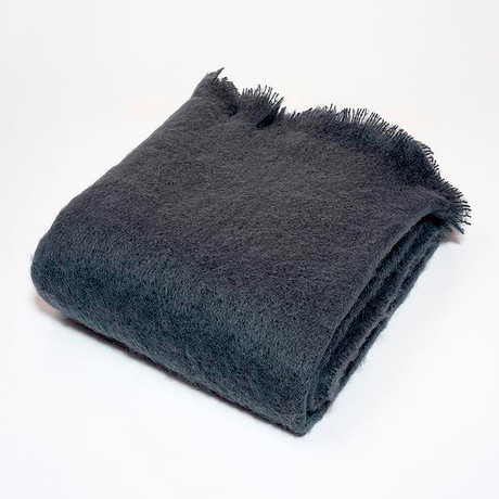 Luxe Mohair Throw // Charcoal