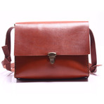 Locked Pune Courier Bag // Brown