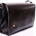 Agra Courier Bag // Dark Brown