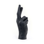 Crossed Fingers Candle (Black)