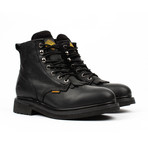 6" Plain-Toe Work Boots + Removable Kiltie // Black (US: 6.5)