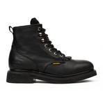 6" Plain-Toe Work Boots + Removable Kiltie // Black (US: 5)
