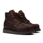 Classic Moc-Toe Wedge Work Boots // Dark Brown (US: 6)