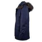 Pal Zileri // Plaid Wool Parka Coat Jacket + Vest // Blue (Euro: 48)