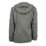 Brunello Cucinelli // Men's Hooded Microfiber Jacket // Olive Green (S)