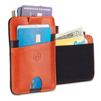 Minimalist Wallet // Brown + Black Stripe