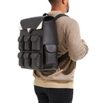 Voyager Backpack // Leather // Black Vintage Leather