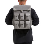 Voyager Backpack // Leather // Gray Vintage Leather