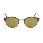 Zegna // Men's Round Classic Sunglasses // Tortoise + Brown