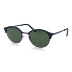 Ermenegildo Zegna // Round Clubmaster Sunglasses // Black + Green