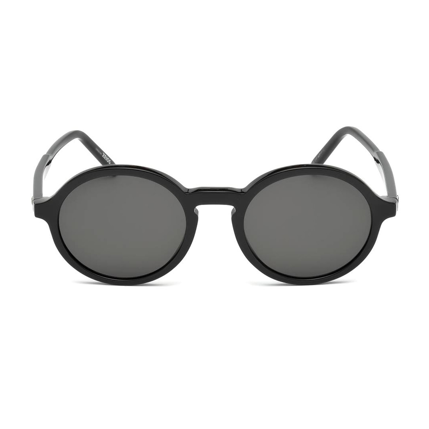 Mont Blanc // Men's Classic Round Acetate Sunglasses // Shiny Black ...