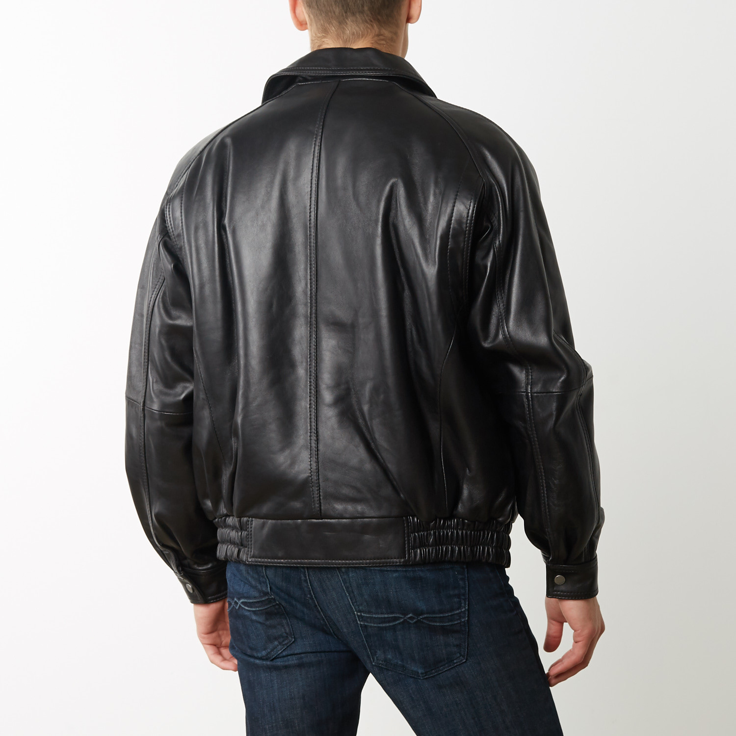 Mason + Cooper Easton Leather Bomber // Black (XL) - Wilda Leather ...