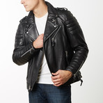 Mason + Cooper Boda Moto Leather Jacket // Black (S)