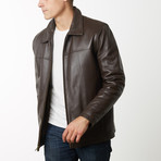 Mason + Cooper Dean Leather Jacket // Brown (XL)