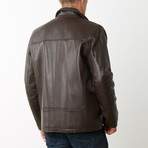 Mason + Cooper Dean Leather Jacket // Brown (2XL)
