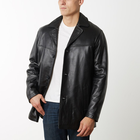Mason + Cooper Alden Leather Jacket // Black (S)