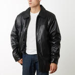 Mason + Cooper Big and Tall Leather Jacket // Black (XL)