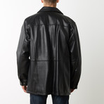 Mason + Cooper Big and Tall Leather Jacket // Black (2XL)