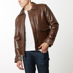 Nuborn Leather Air Force Leather Bomber // Brown (XL)