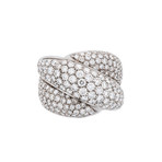Damiani Gomitolo 18k White Gold Diamond Ring // Ring Size: 7.5