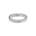 Damiani // D. Side Platinum + Diamond Wedding Band Ring // Size 9.75
