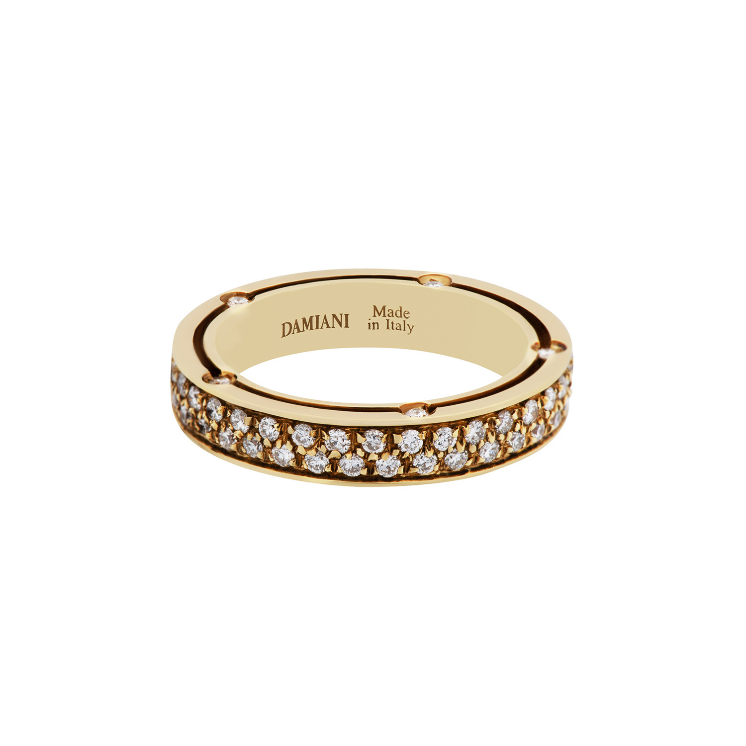 Damiani D. Side 18k Yellow Gold Diamond Ring // Ring Size: 5.25 ...