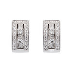 Damiani // Belle Epoque 18k White Gold Diamond Earrings