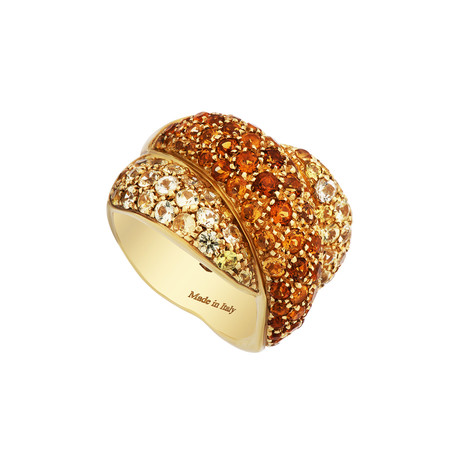 Damiani Gomitolo 18k Yellow Gold Yellow Sapphire + Citrine Ring // Ring Size: 7.5