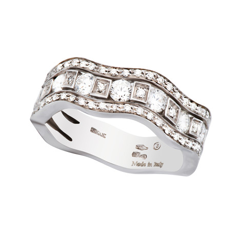 Damiani Belle Epoque 18k White Gold Diamond Ring // Ring Size: 7.5