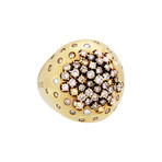 Damiani // 18k Yellow Gold Diamond Dome Ring // Size 7.25