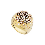 Damiani // 18k Yellow Gold Diamond Dome Ring // Size 7.25