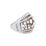 Damiani Queen Cleopatra 18k White Gold Diamond Ring // Ring Size: 7