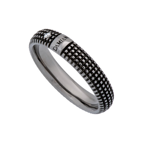 Damiani Metropolitan 18k Black Gold Diamond Ring // Ring Size: 9.75